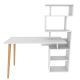 HANAH HOME Radni sto sa policama Vina, bela - EP2801061