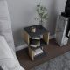 HANAH HOME Noćni stočić Carter, antracit/svetlobraon - 322RTC1638