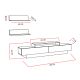 HANAH HOME TV komoda Lusi, bela/braon - 322RTC2154