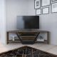 HANAH HOME Ugaona TV komoda Sares, braon/crna - 322RTC2179