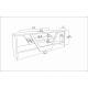 HANAH HOME Ugaona TV komoda Sares, braon/crna - 322RTC2179