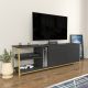 HANAH HOME TV komoda Primrose, antracit/zlatna - 322RTC2260
