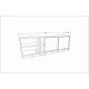 HANAH HOME TV komoda Primrose, antracit/zlatna - 322RTC2260