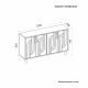 HANAH HOME Komoda Rodney, antracit - EP3056981