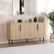 HANAH HOME Komoda Clara, svetlo braon/crna - EP3057041