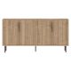 HANAH HOME Komoda Clara, svetlo braon/crna - EP3057041