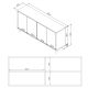 HANAH HOME Komoda Desso, svetlo braon - EP3057062