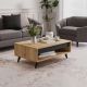 HANAH HOME Klub sto Century, svetlo braon/crna - EP3057074