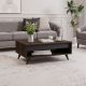 HANAH HOME Klub sto Century, tamno braon/crna - EP3057083
