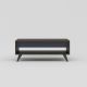 HANAH HOME Klub sto Century, tamno braon/crna - EP3057083