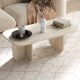 HANAH HOME Klub sto Becaj, mermerna krem - EP3057095