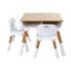 BBO Set sto i stolice za decu, natur/bela - 533-920285