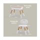 BBO Set sto i stolice za decu, natur/bela - 533-920285