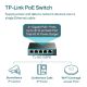 TP LINK LAN Switch TP-LINK TL-SG105PE 5port 10/100/1000Mbps/4PoE/Metal - 39404