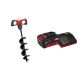 EINHELL Aku bušač rupa + Power-X-Change 18V 4,0Ah punjač i baterija GP-EA 18/150 Li BL-Solo - 3437000+4512042