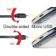 GEMBIRD CC-USB2-AMmDM-6 USB 2.0 AM to Double-sided Micro-USB cable, black, 1,8m - 19031-1