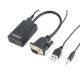 GEMBIRD A-VGA-HDMI-01 VGA to HDMI and audio cable, single port, black WITH AUDIO - 103880
