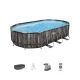 BESTWAY Ovalni bazen za metalnim okvirom, merdevinama i filter pumpom  610x366x122cm Power - 3962