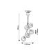 Rabalux Visilica Glory E14 5x MAX 40W mat crno (3508) - 3508