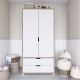 HANAH HOME Ormar  1600-015, bela/svetlo braon - EP3057161
