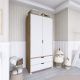 HANAH HOME Ormar  1600-015, bela/svetlo braon - EP3057161