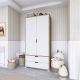 HANAH HOME Ormar  1600-015, bela/svetlo braon - EP3057161