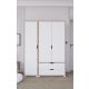 HANAH HOME Ormar Nisan 1600-019, bela/svetlo braon - EP3057173