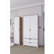 HANAH HOME Ormar Nisan 1600-019, bela/svetlo braon - EP3057173