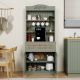 HANAH HOME Kuhinjska vitrina Lucas 1600-129, zelena/braon - EP3132652