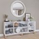 HANAH HOME Komoda Natura 1600-69, bela/braon - EP3057248