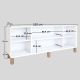 HANAH HOME Komoda Natura 1600-69, bela/braon - EP3057248