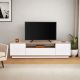 HANAH HOME TV komoda Veramont, bela/svetlobraon - EP3057386
