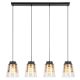 Rabalux Visilica Zenaida E27 4x MAX 60W mat crno (3544) - 3544