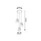 Rabalux Visilica Zenaida E27 3x MAX 60W mat crno (3545) - 3545