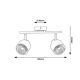 Rabalux Spot rasveta Fedora E14 2x MAX 40W svetlo braon (3548) - 3548-1