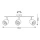 Rabalux Spot rasveta Fedora E14 3x MAX 40W svetlo braon (3549) - 3549-1