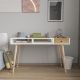 HANAH HOME Radni sto Flex, bela/svetlobraon - EP2803391