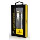 GEMBIRD USB kabl na Lightning, CC-USB2B-AMLM-1M-BW2, pleteni 1m, srebrna/bela - 38335