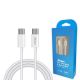 XWAVE USB kabl Type C na Type C, 5A, 1m, bela - 030296