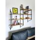 HANAH HOME Zidna polica Raffy5, braon/crna - 379VLV1811