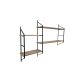HANAH HOME Zidna polica Raffy5, braon/crna - 379VLV1811