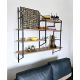 HANAH HOME Zidna polica Raffy6, braon/crna - 379VLV1812