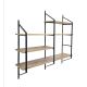 HANAH HOME Zidna polica Raffy6, braon/crna - 379VLV1812