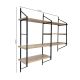 HANAH HOME Zidna polica Raffy6, braon/crna - 379VLV1812