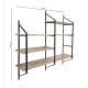 HANAH HOME Zidna polica Raffy6, braon/crna - 379VLV1812