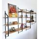HANAH HOME Zidna polica Raffy7, braon/crna - 379VLV1813