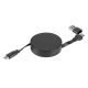 Uvlačivi USB kabl FURIO 2u1 240W – PD, aluminijumsko kućište, 1 m, crni - EP3258959