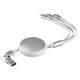 Uvlačivi USB kabl KEPLER 6u1 60W – automatsko uvlačenje, 3 izlaza, PD, beli - EP3258944