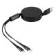 USB kabl MAX 2u1 sa dva Type-C izlaza 2x100W – IC čip, PD, aluminijum, crni - EP3259001