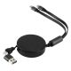USB kabl MAX 2u1 sa dva Type-C izlaza 2x100W – IC čip, PD, aluminijum, crni - EP3259001